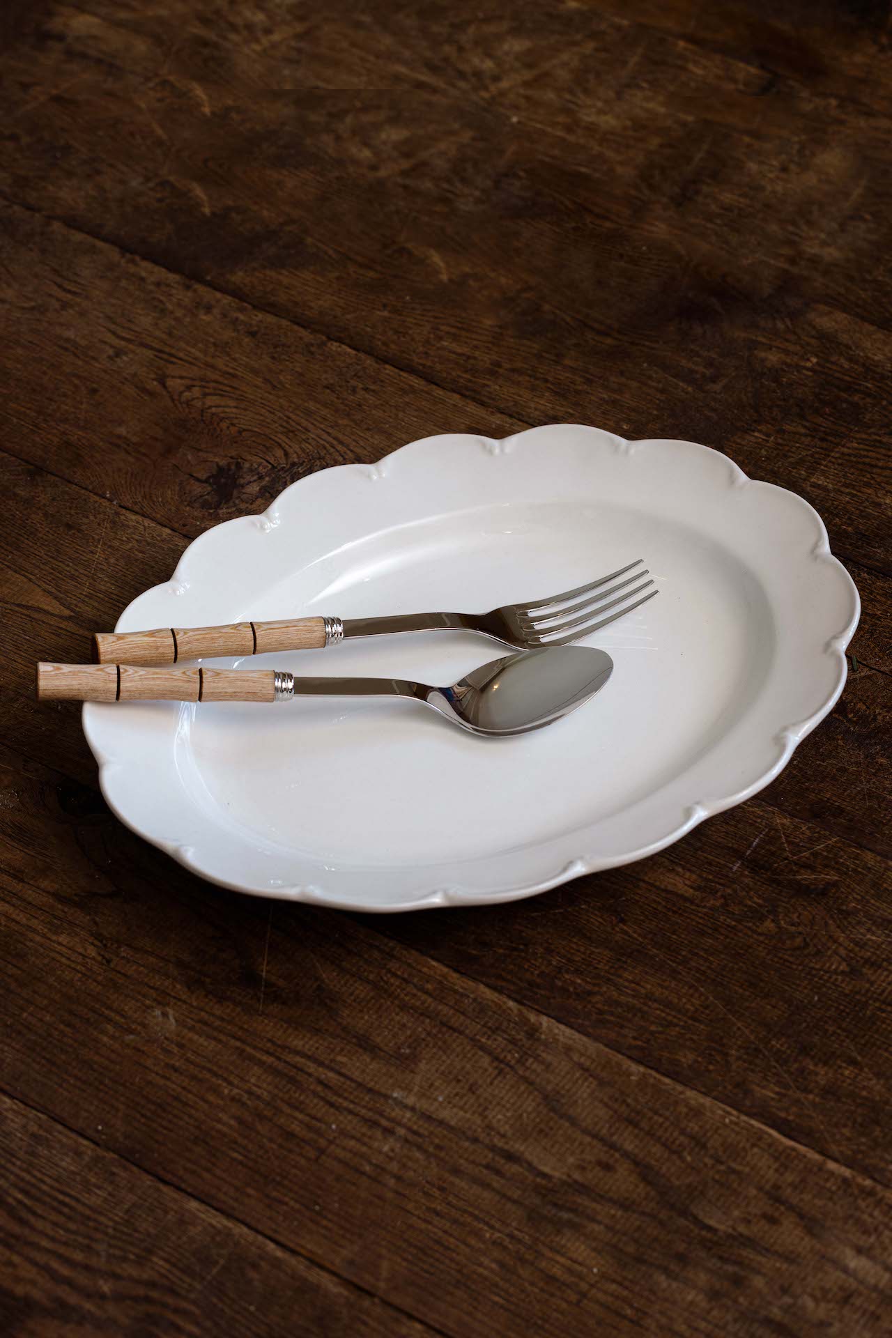 Rebecca Udall Natural Wood Serving Set, Brown