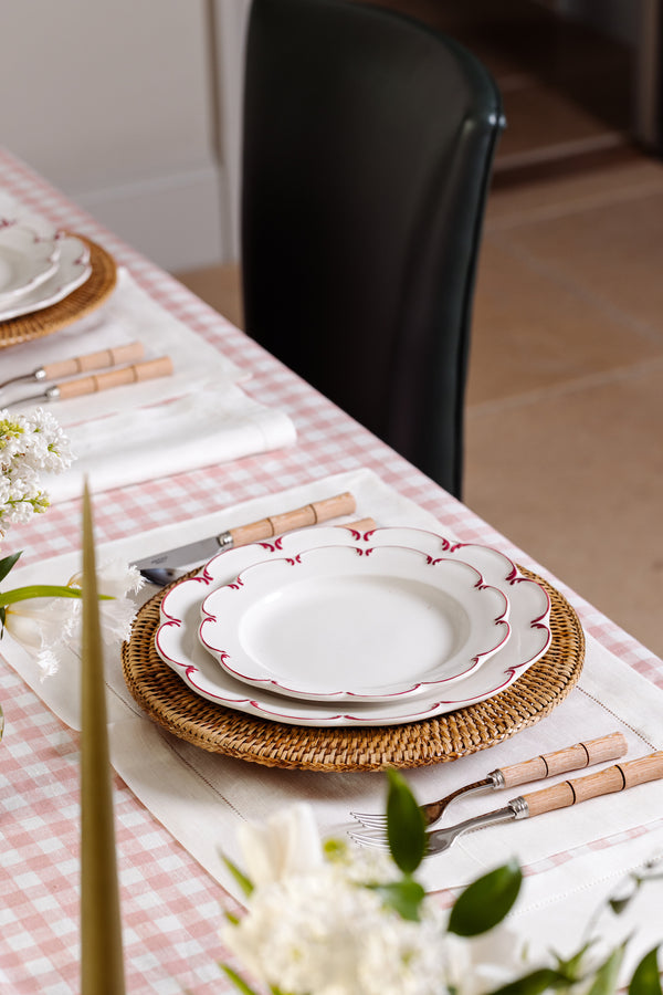 Classic Hemstitch Linen Placemat, Ivory