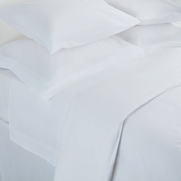 Bespoke Italian bed linen single one hemstitch design