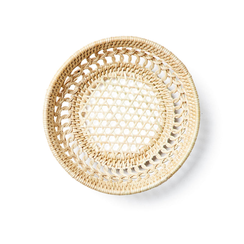 Luxury Artisan Small rattan wicker basket natural 