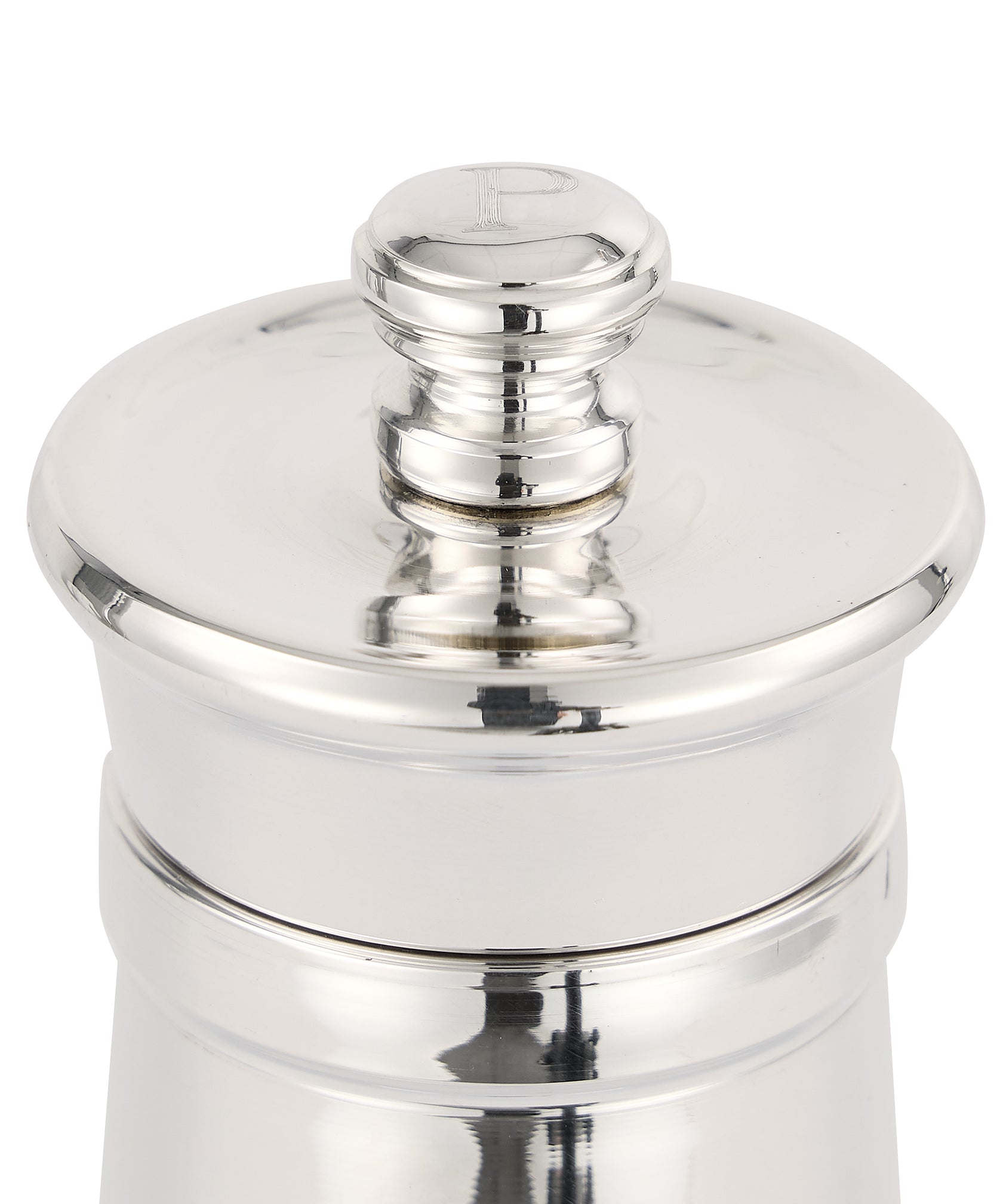Rebecca Udall Silver Pepper Mill, Lid Detail