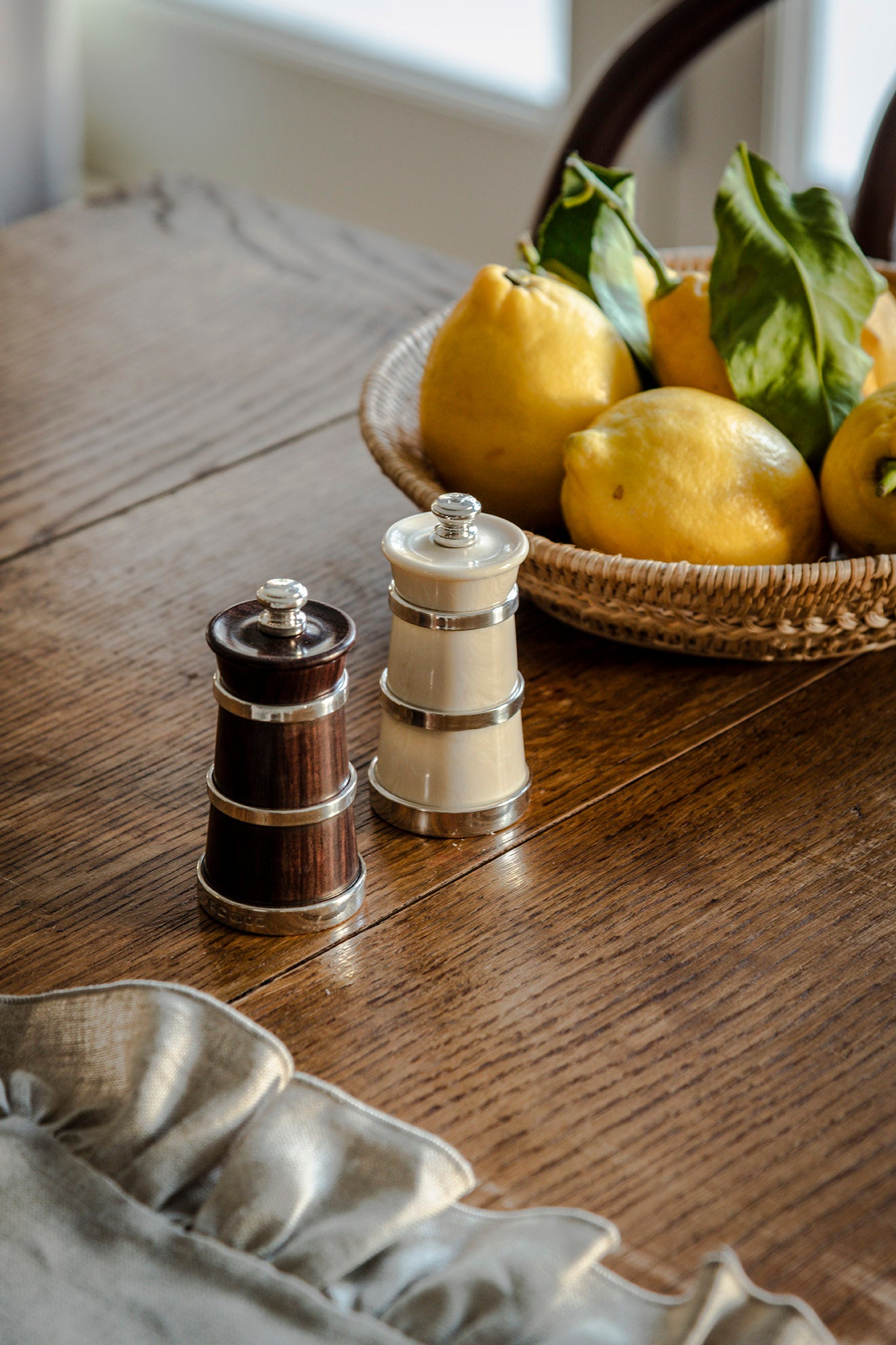 Rebecca Udall Silver & Rosewood Pepper Mill, Table Set