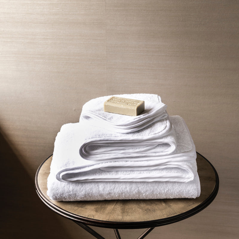 Luxury Italian Woven Egyptian Cotton Country Custom Straight Pique Bath Towels  Edit alt text