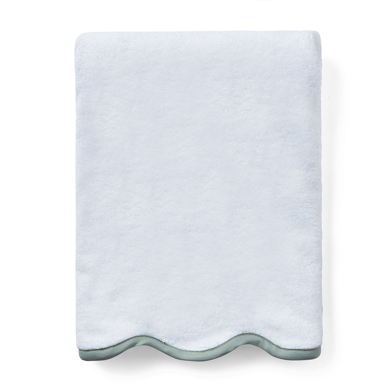 Luxury scalloped Egyptian cotton Custom Scalloped Bath towel hand towel 