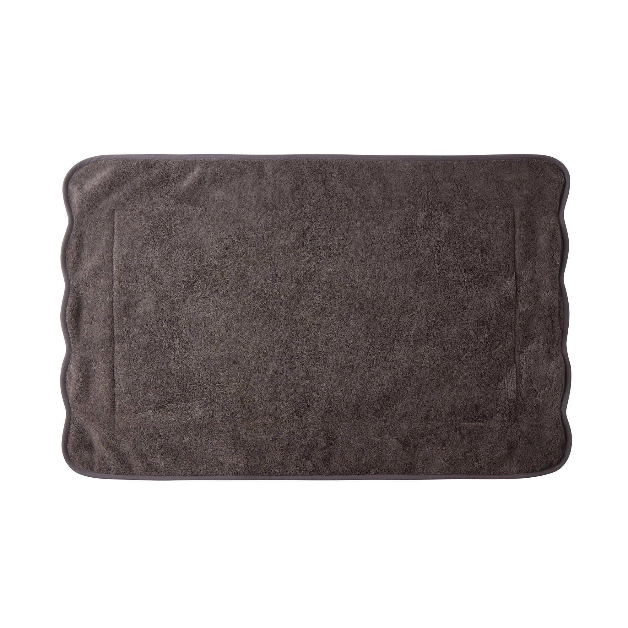 Bespoke Isabelle Scalloped Bath Towels & Bath Mat, Coloured Base