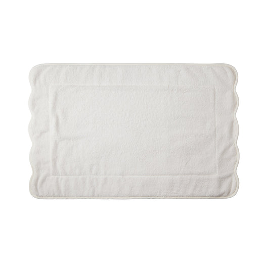Bespoke Isabelle Scalloped Bath Towels & Bath Mat, Coloured Base