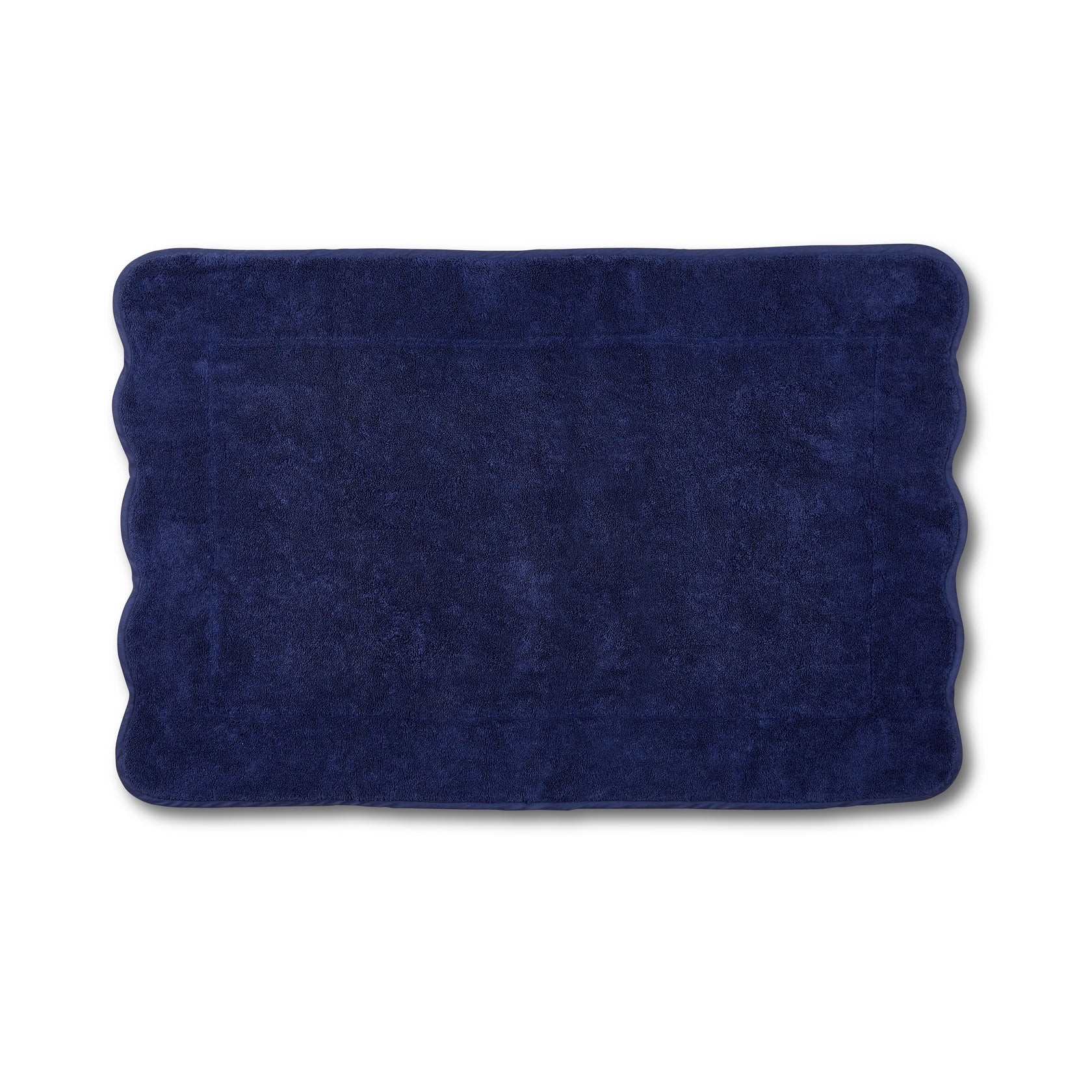 Bespoke Isabelle Scalloped Bath Towels & Bath Mat, Coloured Base