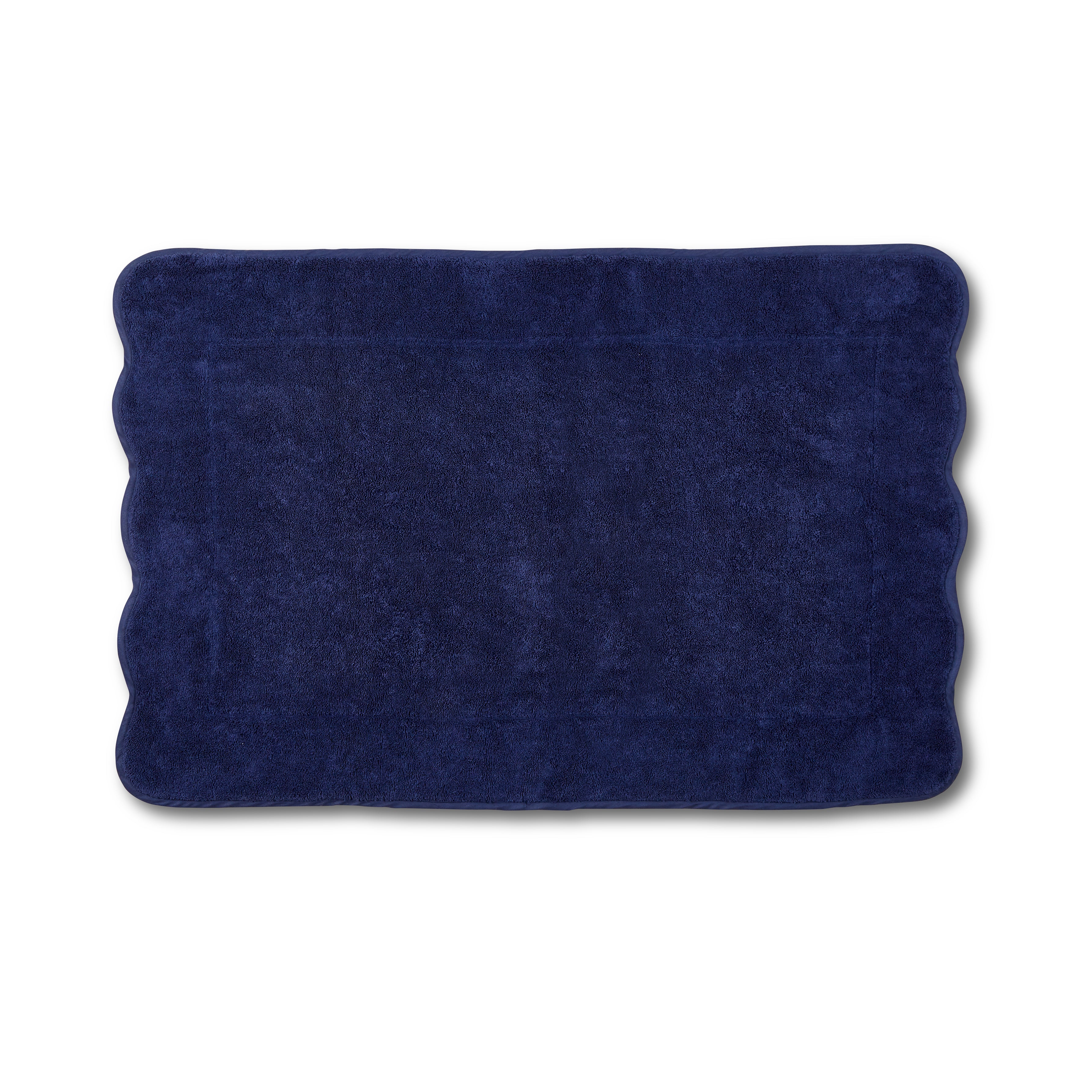 Bespoke Isabelle Scalloped Bath Towels & Bath Mat, Coloured Base