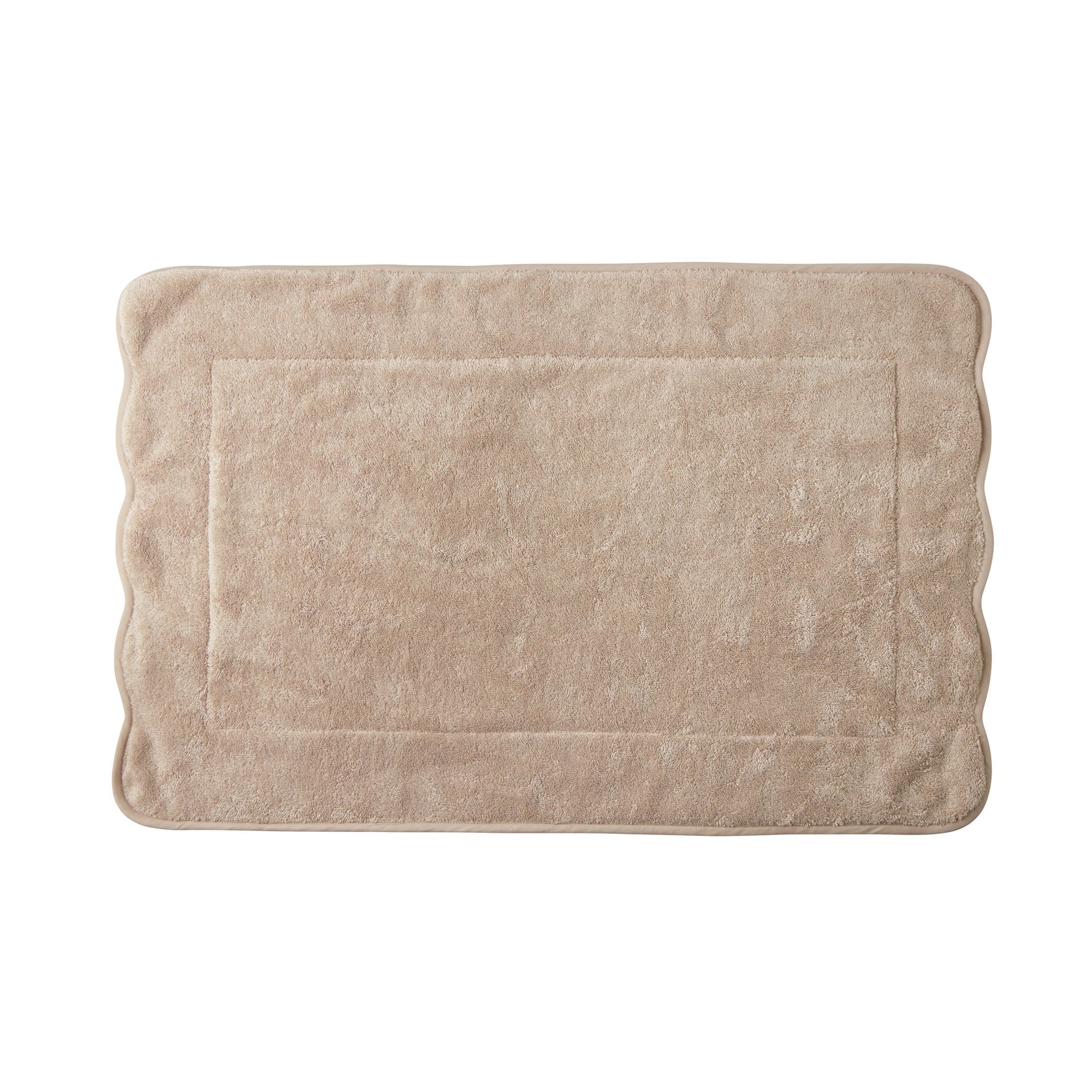 Bespoke Isabelle Scalloped Bath Towels & Bath Mat, Coloured Base