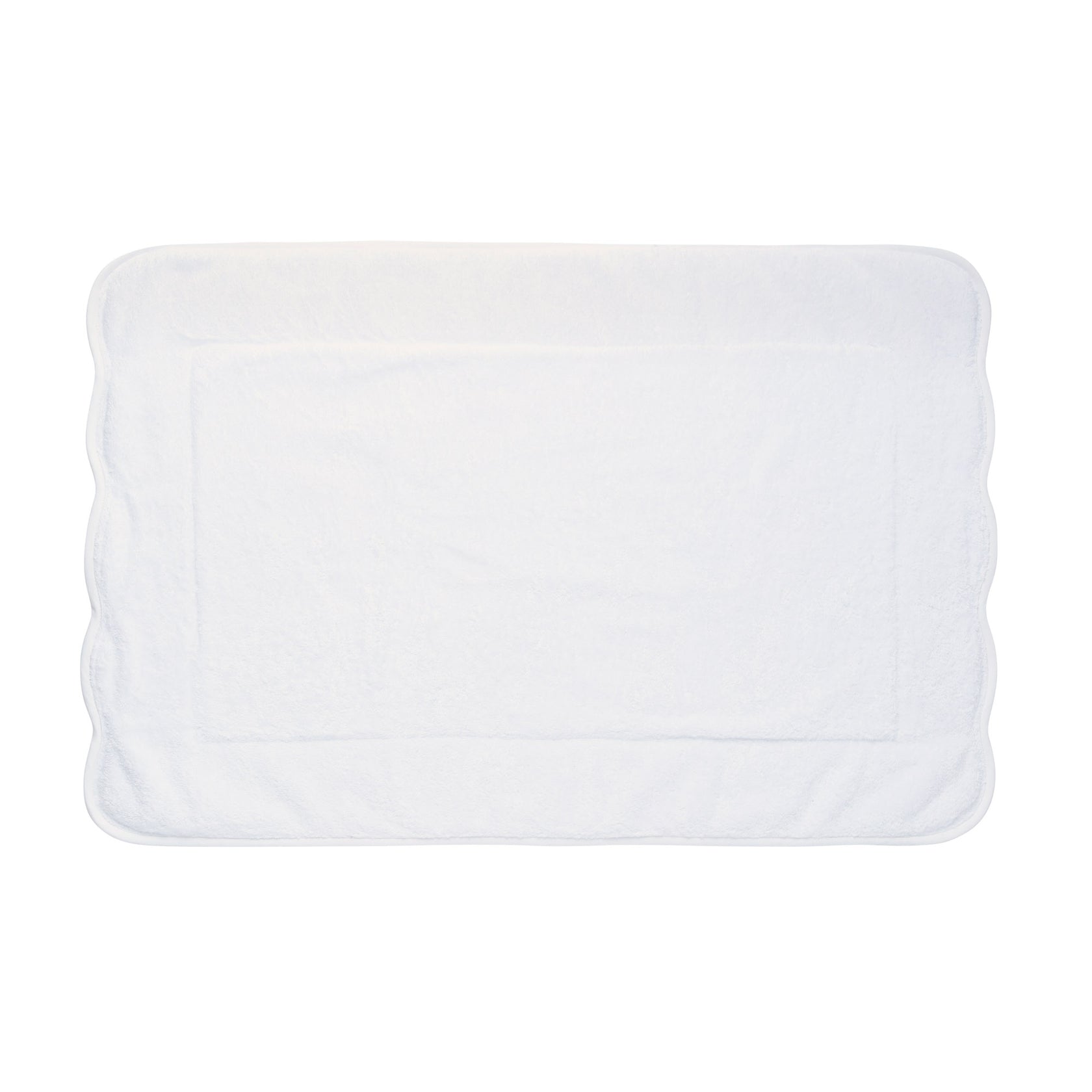 Bespoke Isabelle Scalloped Bath Towels & Bath Mat, White Base