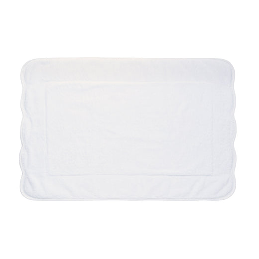 Bespoke Isabelle Scalloped Bath Towels & Bath Mat, White Base