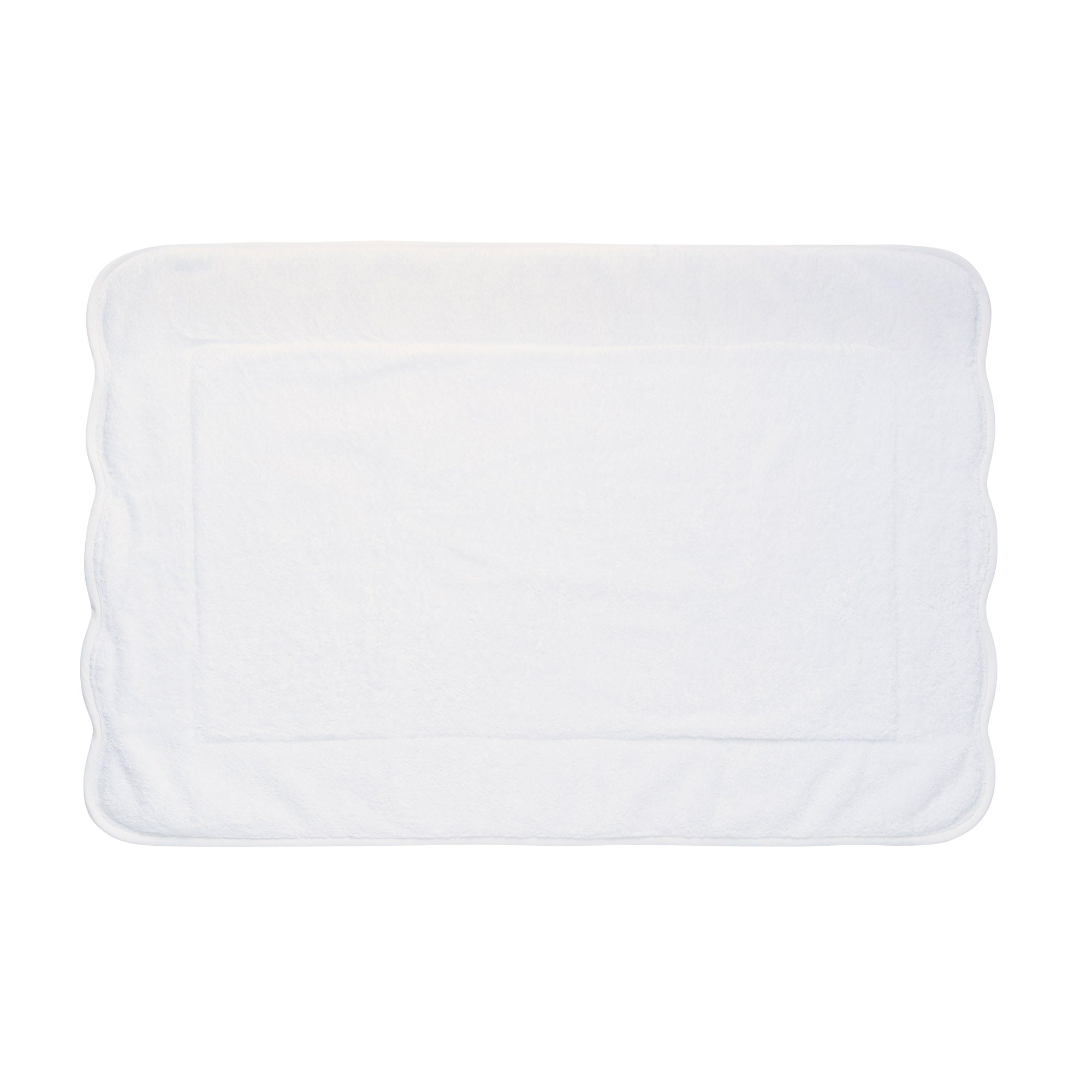 Bespoke Isabelle Scalloped Bath Towels & Bath Mat, White Base