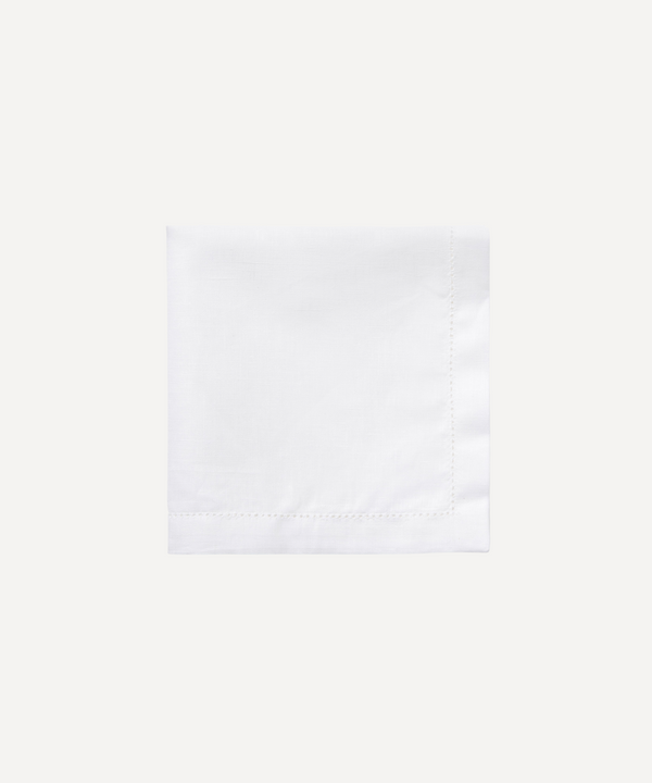 classic white Hemstitch Linen Napkin