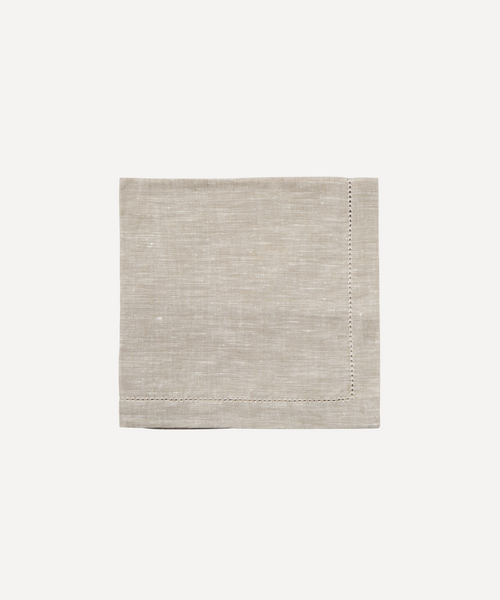 Classic Hemstitch Linen Napkin, Natural