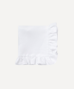 Rebecca Udall Irish Linen ruffle frill dinner napkin, white