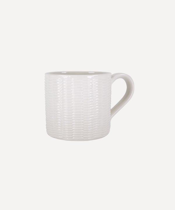 Basket Weave Mug, White