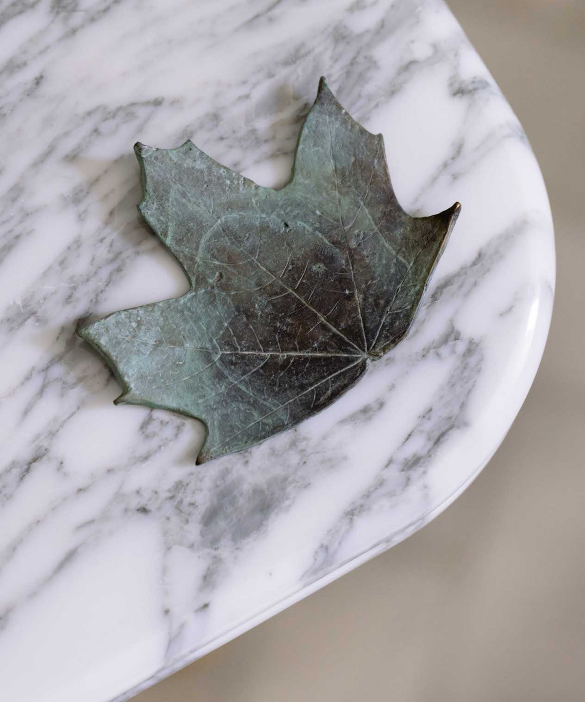 Verdigris Sycamore Leaf Dish