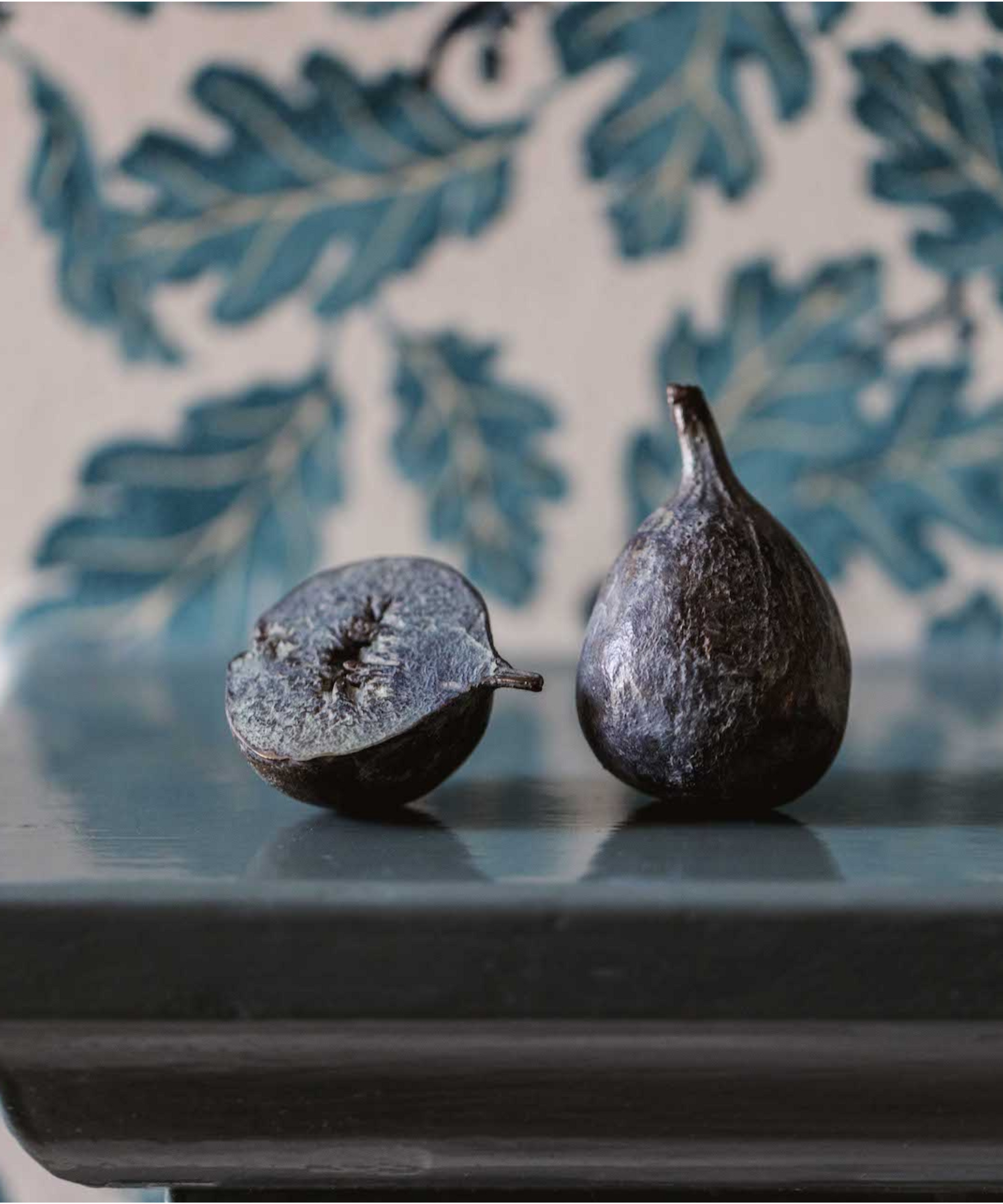 Verdigris Fig Sculpture Whole