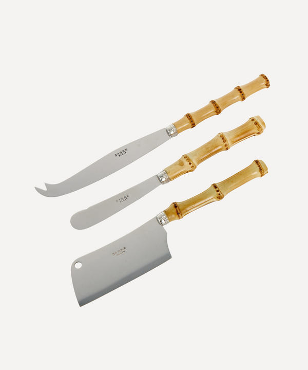 Rebecca Udall Sabre Paris Bamboo handle cheese knife gift set