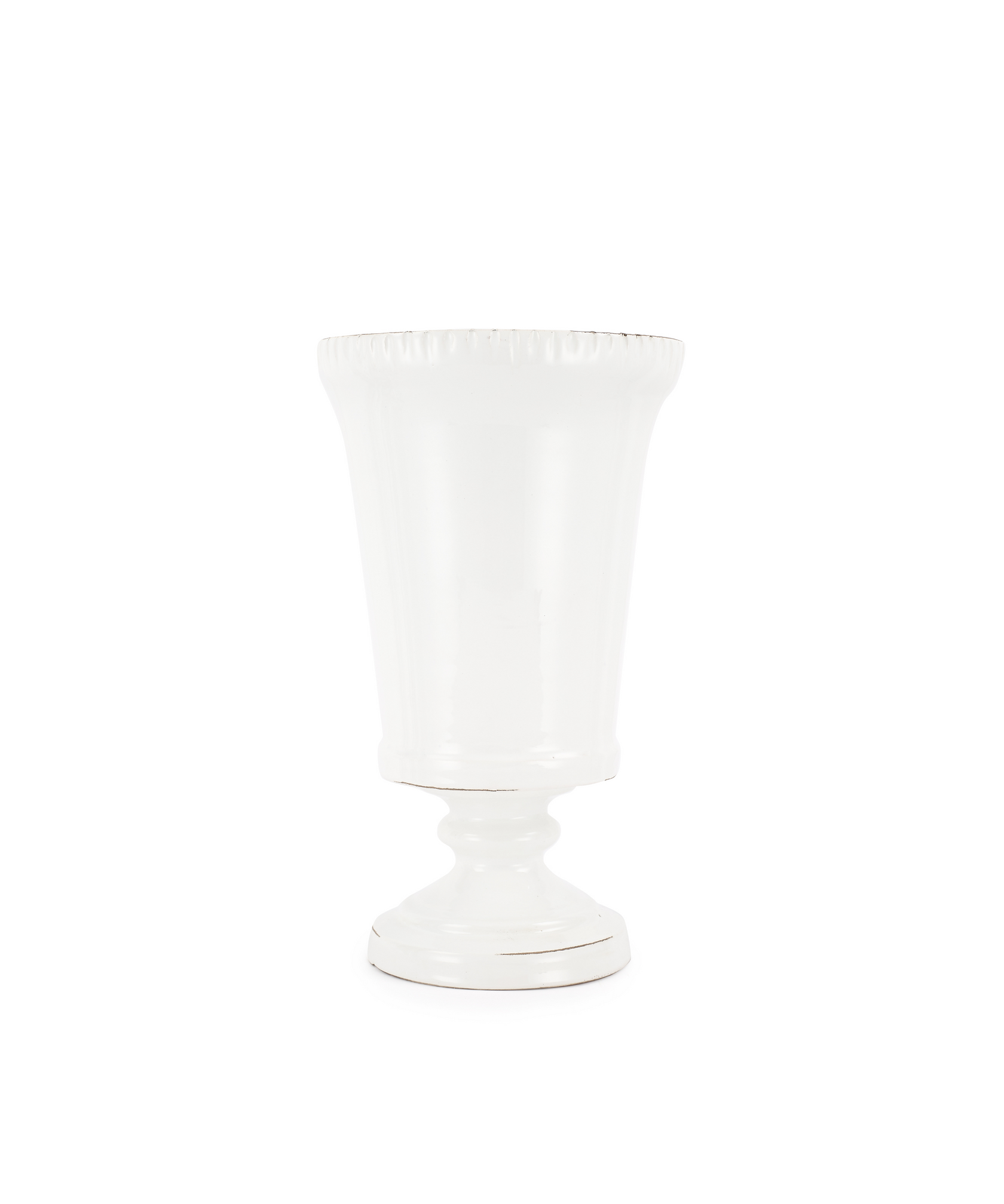 Rebecca Udall Flora Ceramic Urn Vase, White, Paint Detail