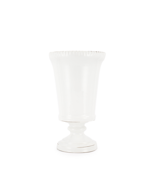 Rebecca Udall Flora Ceramic Urn Vase, White, Paint Detail