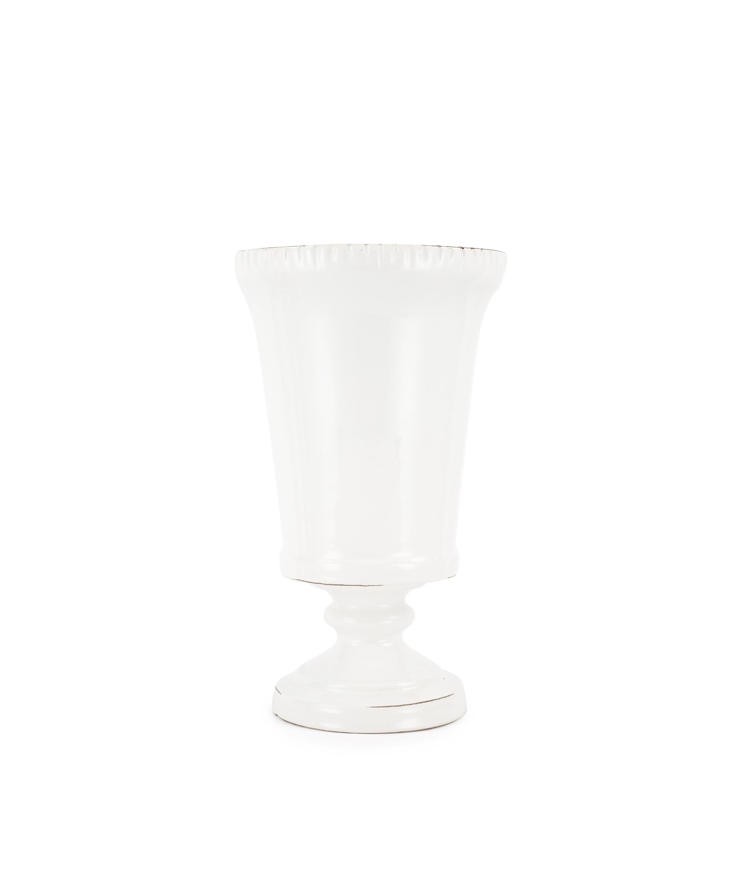 Rebecca Udall Flora Ceramic Urn Vase, White, Paint Detail