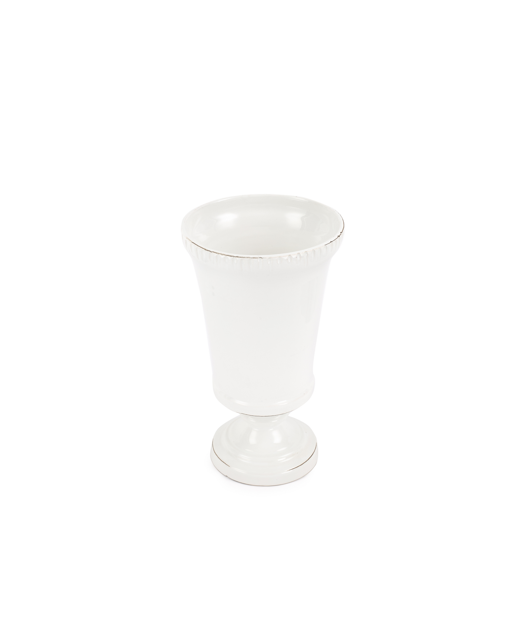 Rebecca Udall Flora Ceramic Urn Vase, White, Rim Detail