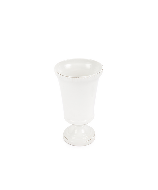 Rebecca Udall Flora Ceramic Urn Vase, White, Rim Detail