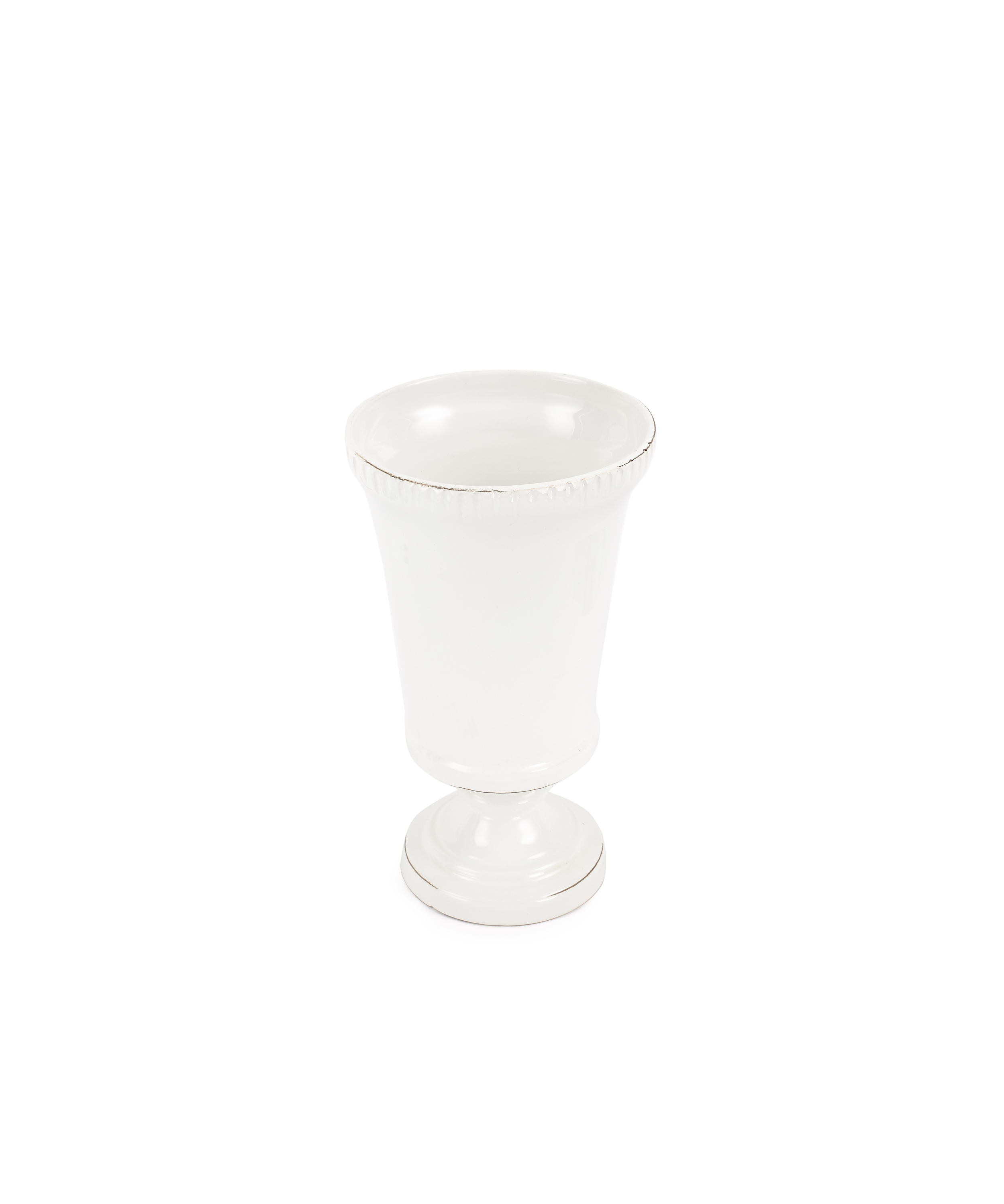 Rebecca Udall Flora Ceramic Urn Vase, White, Rim Detail