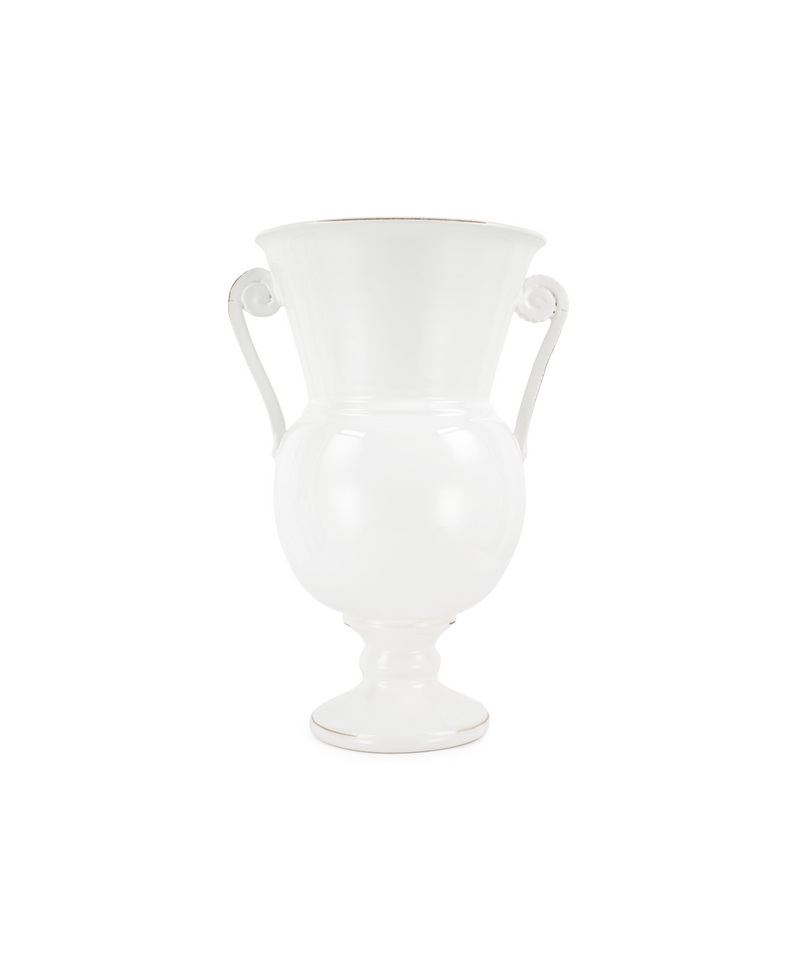 Rebecca Udall Beatrice Ceramic Urn Vase with handles, White