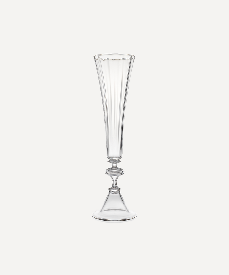 Rebecca Udall antonia handblown scalloped champagne flute optical glass