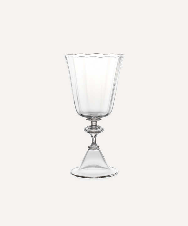 Rebecca Udall Antonia Scalloped wine glass optical glass