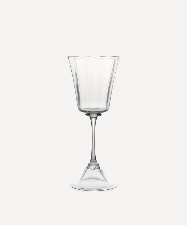 Rebecca Udall Beatrice Scalloped hand blown optical wine glass 