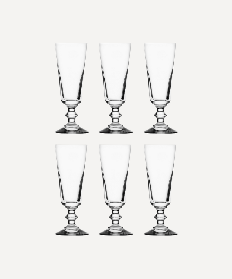 Rebecca Udall set of 6 charlotte champagne flutes glass