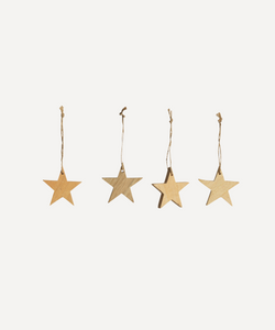 chana mango wood star table decorations