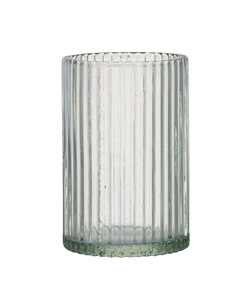 ribbed candle votives clear