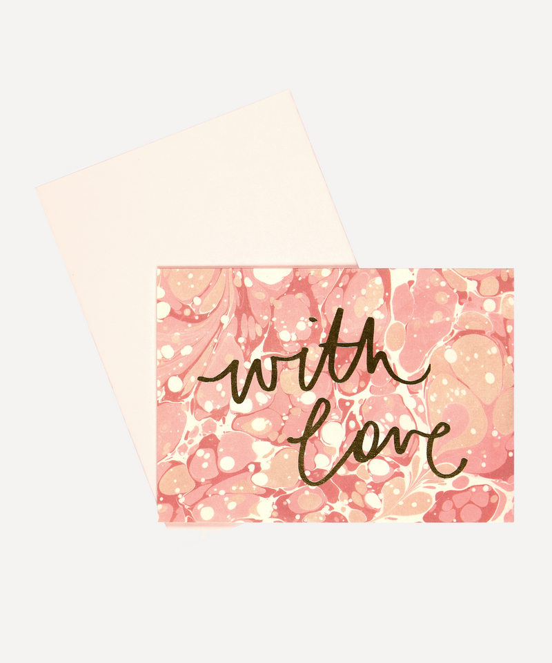 Marble With Love Card, Pink