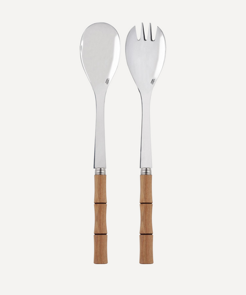 Natural Wood Salad Servers