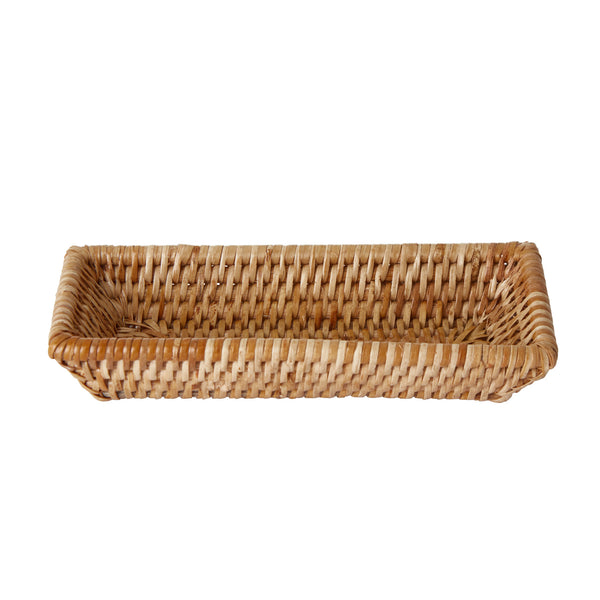 Rebecca Udall Rattan wicker woven desk tidy tray for pens and pencil holder natural